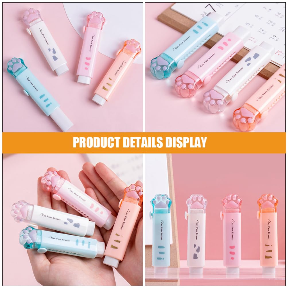 VILLCASE 8 Gomme Da Cancellare Push-pull Colori Vivaci Gomme Estetiche Per Ragazze Ragazzi E Ragazze Gomme Da Cancellare