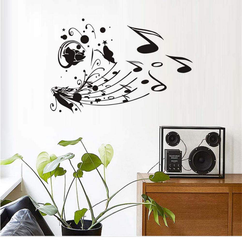 Fangminglei Flower Butterflies Musical Notes Wall Sticker