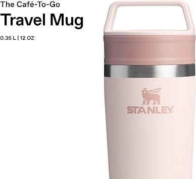 Stanley Cafe To-Go Travel Mug Termos Bardak, 0.35 Litre, Pembe Kuvars (Rose Quartz)