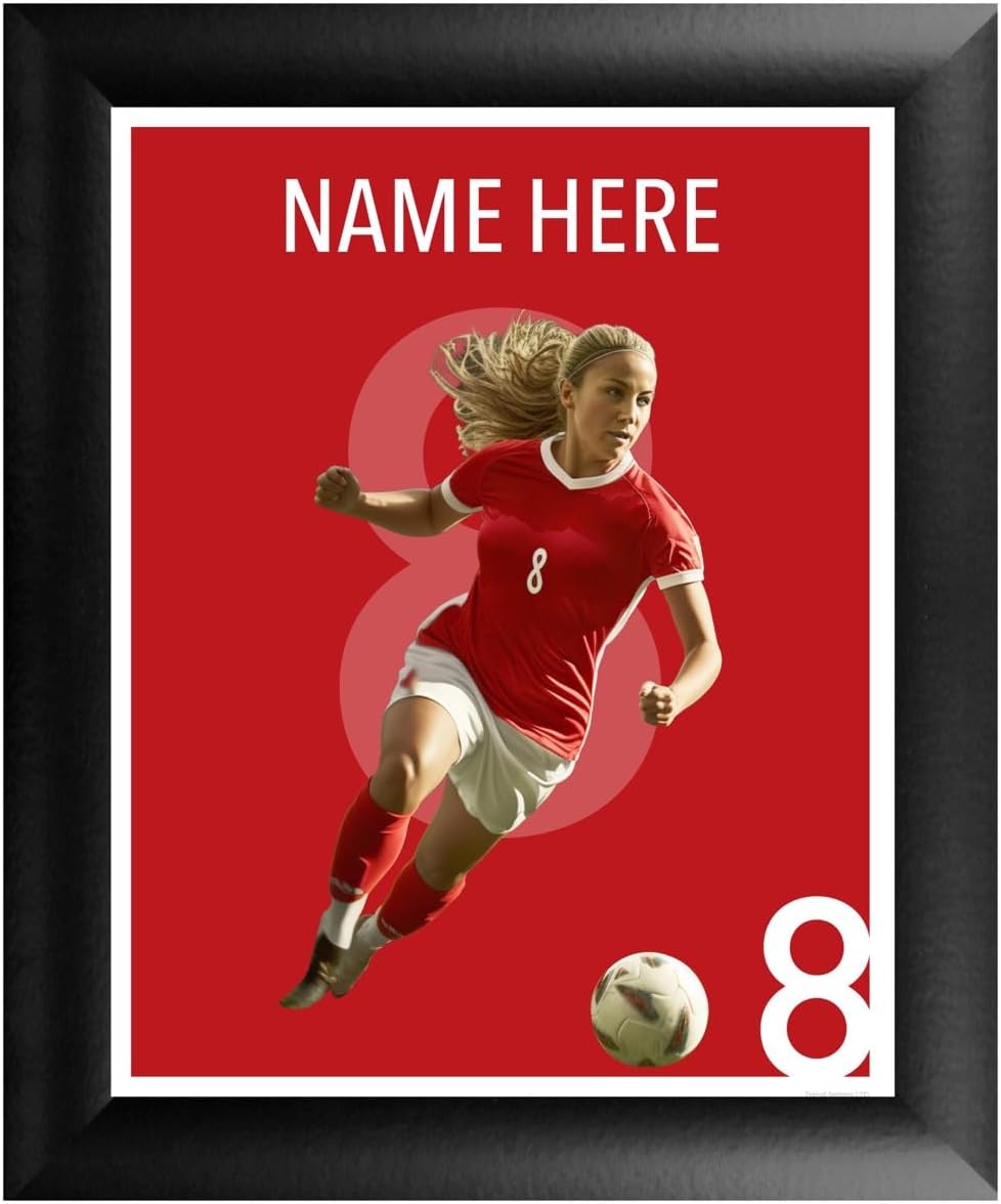 TRENDYPRINT – Sports Magazine Cover – Personalize with Name and Photo – One Framed 8" x 10" Print – Modern Black Frame – Great for Gifting or Collecting TPF08100121