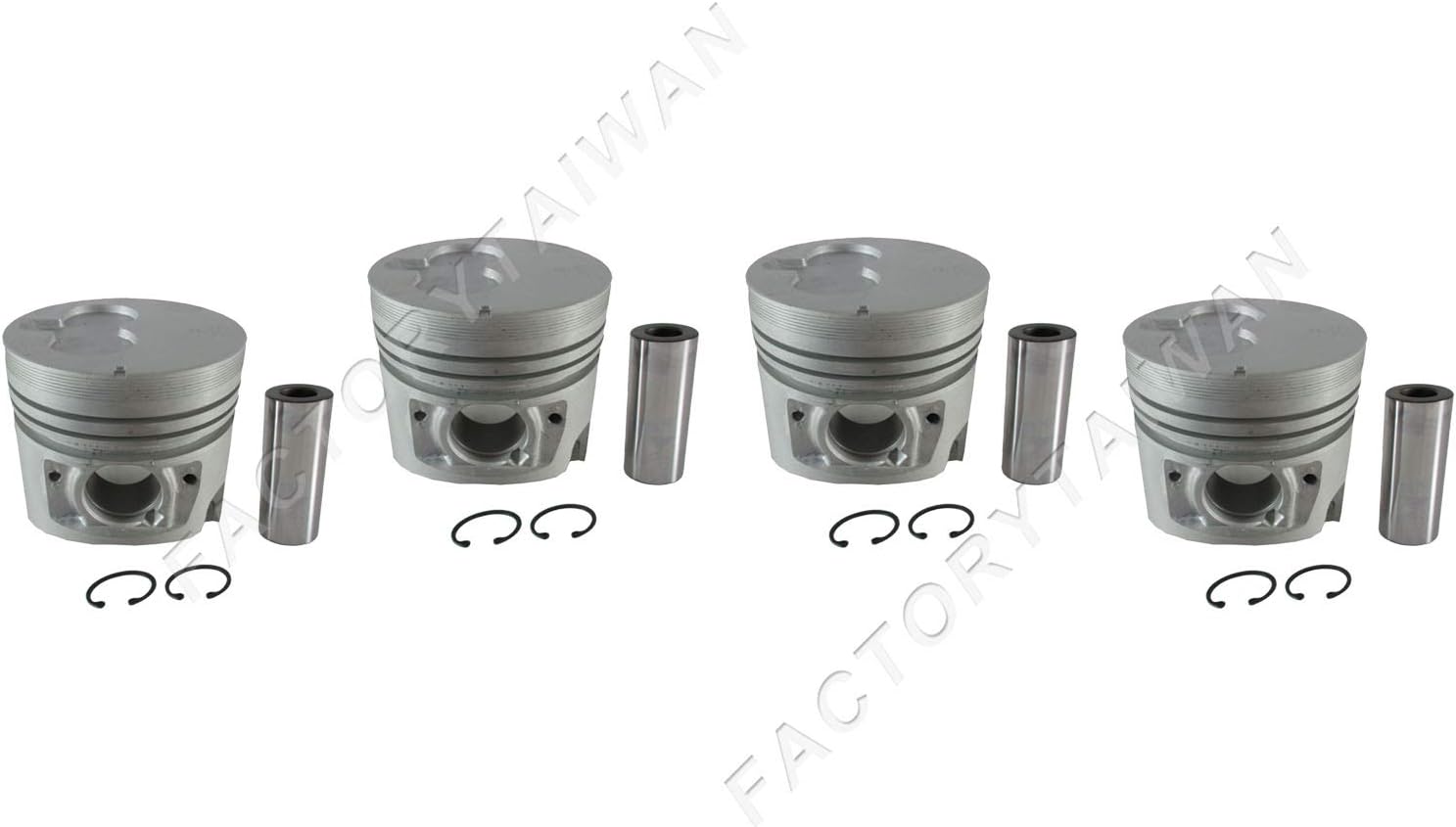 Factorytaiwan Pistons Set STD 83.1mm for Isuzu 4LD1 x4 PCS (8-97176-287-0) (for Hitachi Daewoo IHI Furuka)