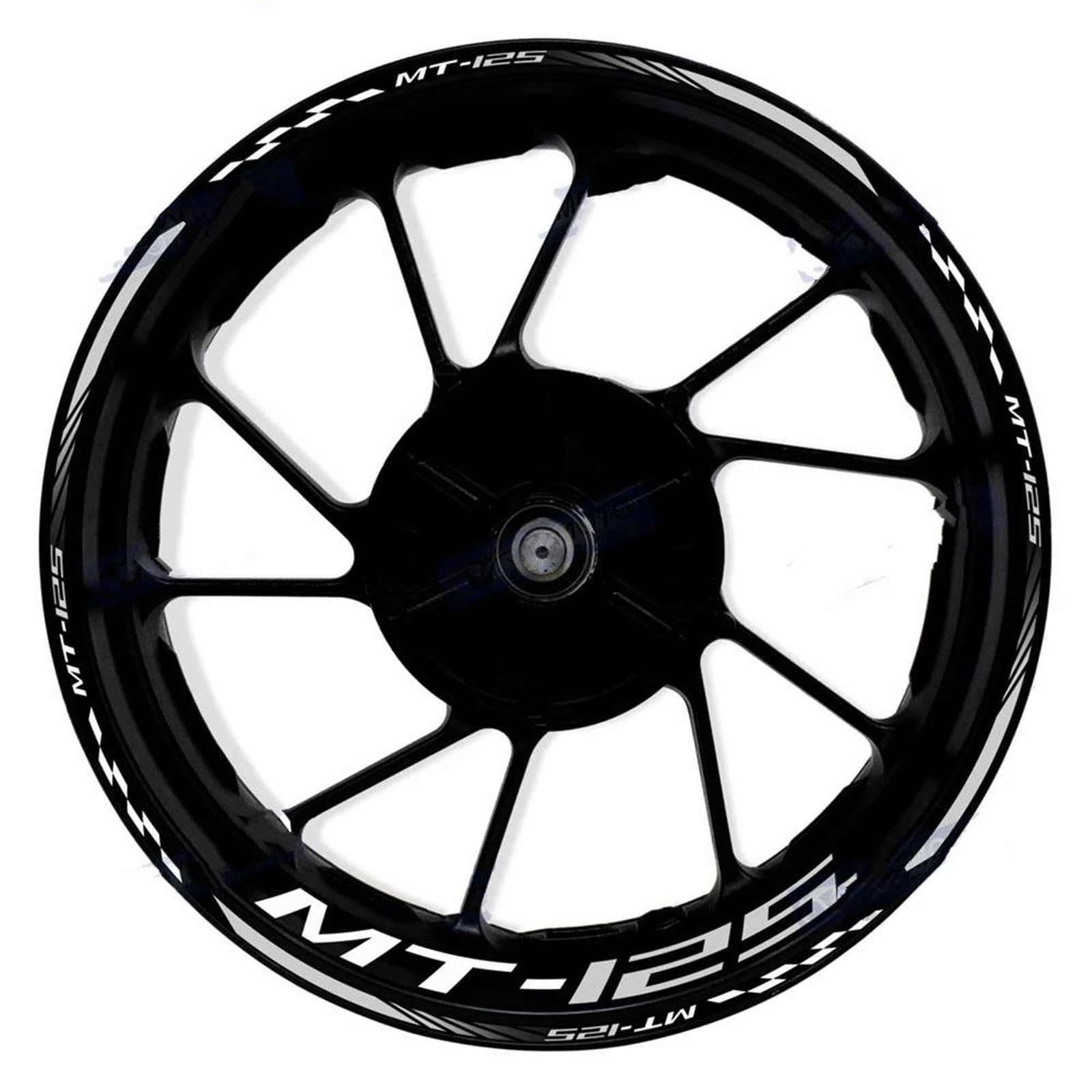 Motorcycle Wheel Stickers Sports Edge Stripe Reflective Film for Yamaha MT-125 MT125