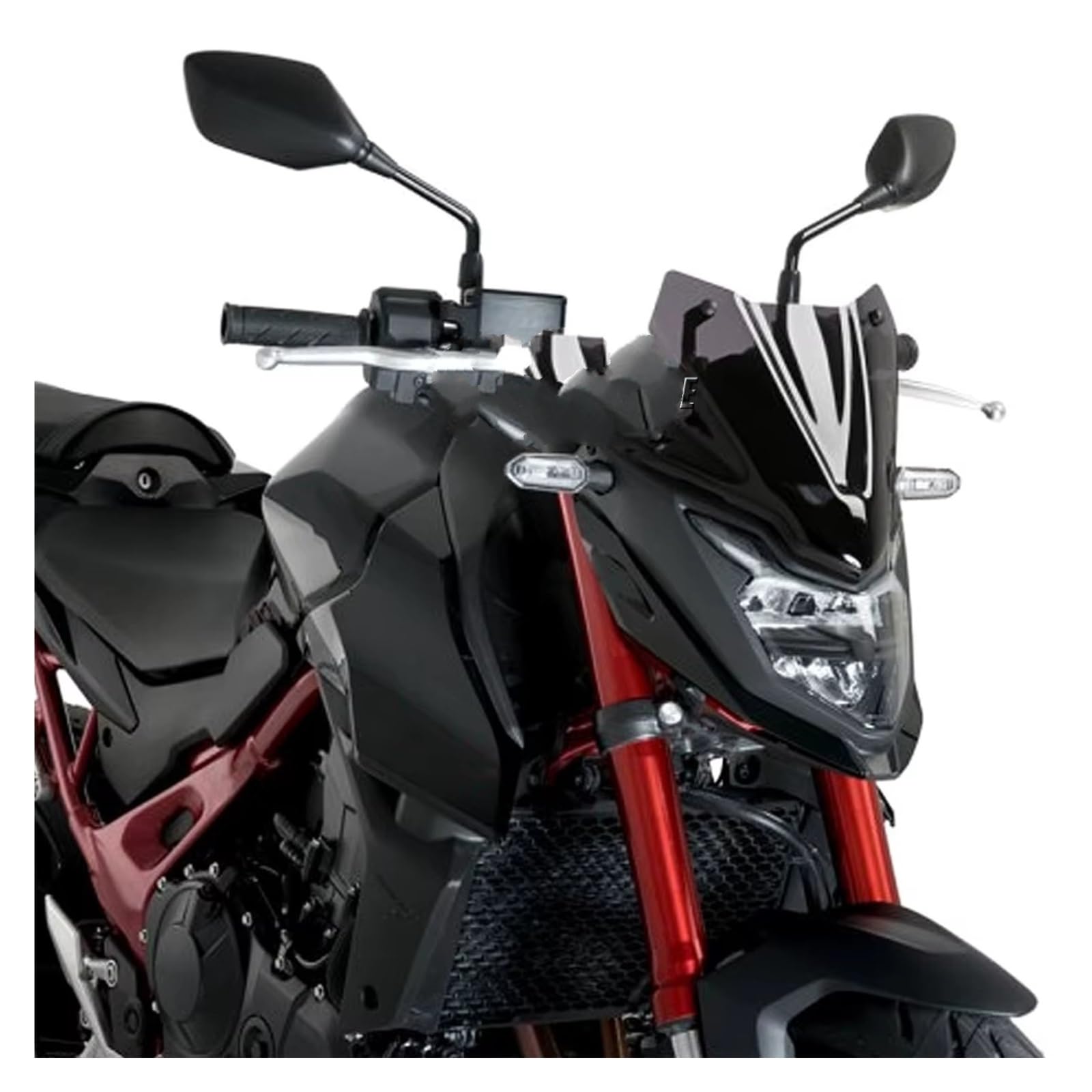 Kompatibel Mit Cb750 CB 750 Für Hornet CB750 2023 2024 Motorrad Windschutzscheibe Verlängerung Spoiler Deflektor Zubehör Motorrad-Windschutzscheibe(Black)