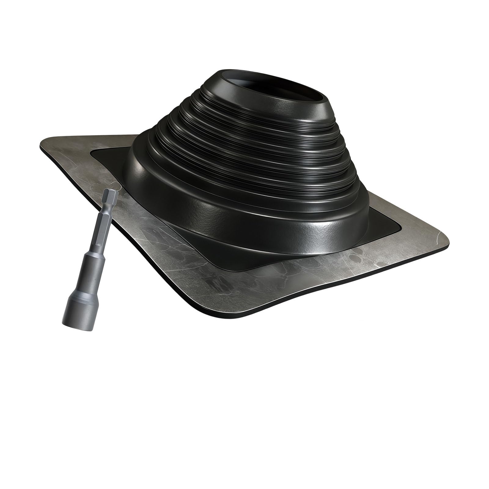 Elastomer Roof Opening Boot Works with 25x25cm Openings Having Increased Toughness for Harsh Conditions Flexible Roof Ventilation Pipe