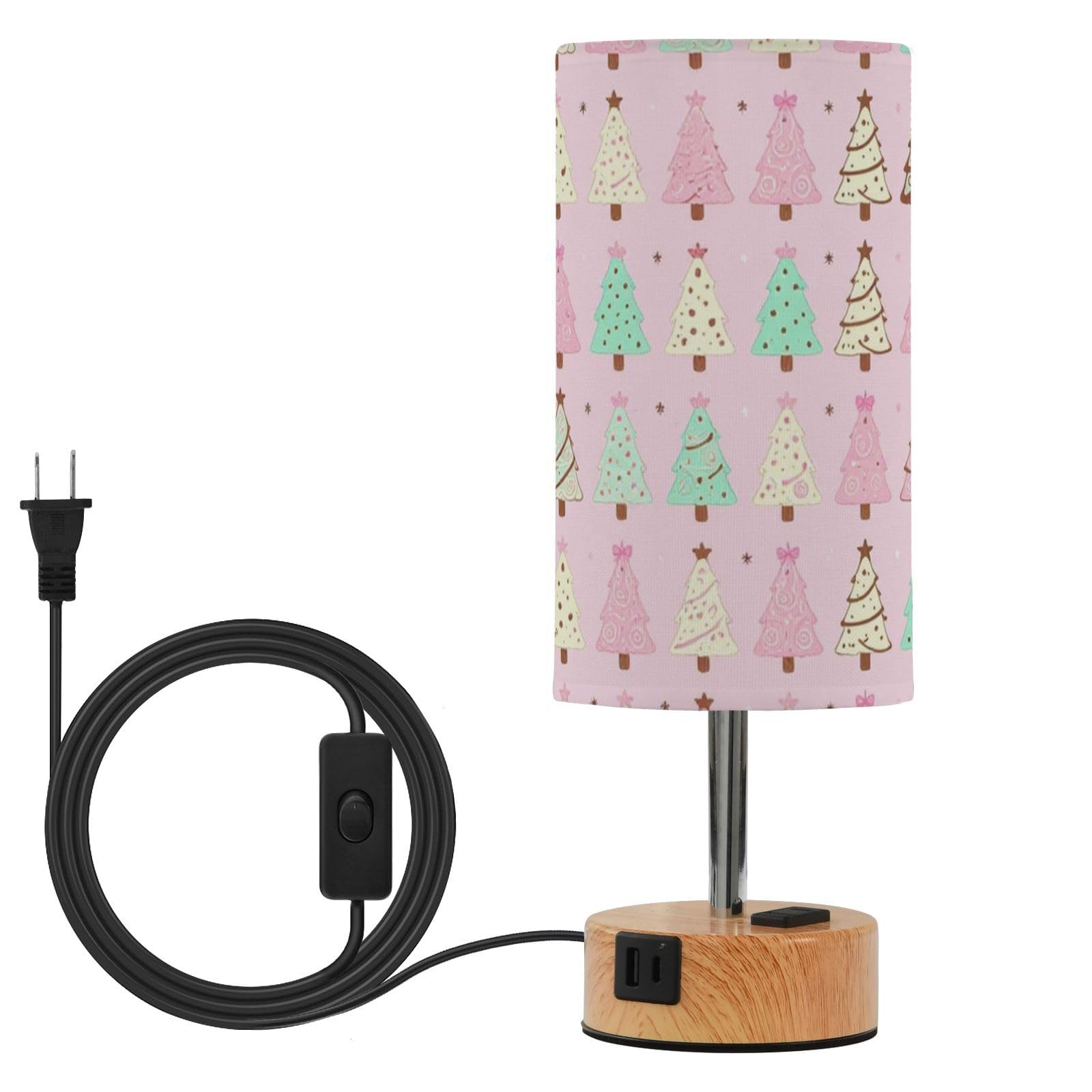 Yuiboo Lampy stołowe z portami USB C+A, lampka nocna