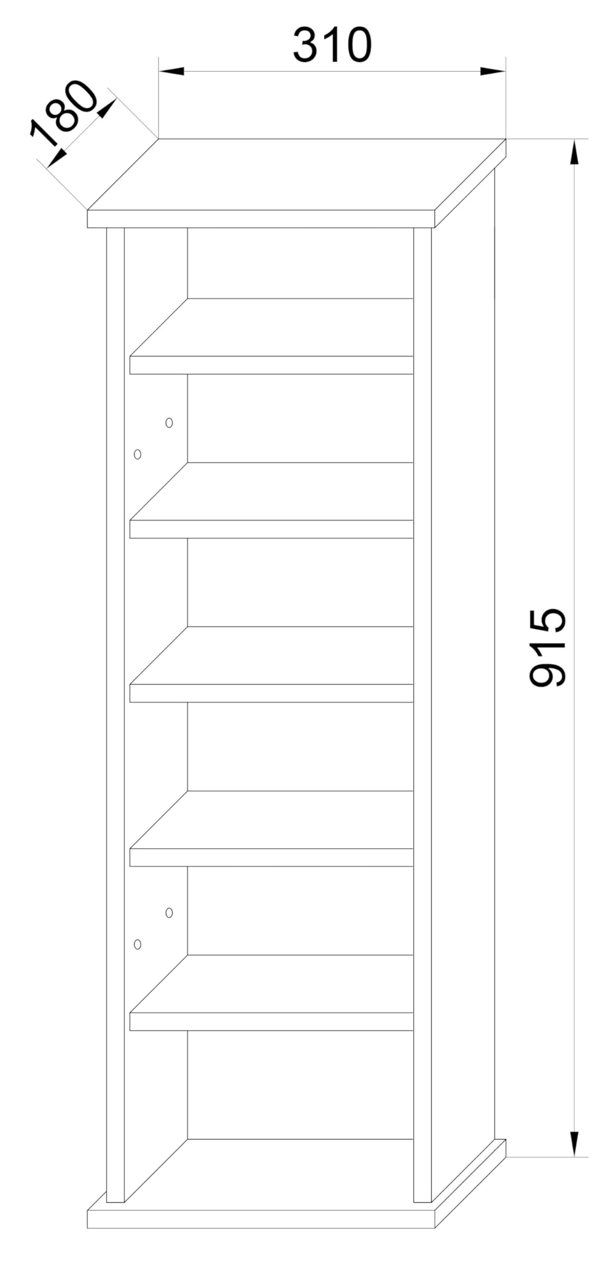 VCM Bois,CD,DVD,Stand,étagère,Armoire,Rangement,étagère sur Pied,Support,Porte vitrée,Tilano,M Anthracite