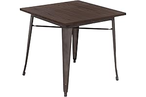 FDW Heavy Duty Outdoor Dining Table: Retro Diner Ambiance for Your Home and Patio