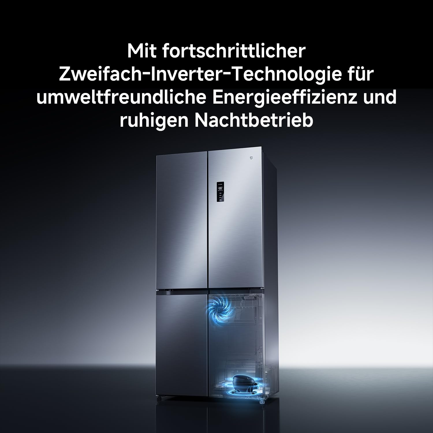 XIAOMI Mijia Cross Door Refrigerator 502L, No Frost, Ag⁺ Antibakteriell | i Fresh Konvertierbare Zone, Dual Inverter, Smart Control, Geräuscharm, Silber, W852×D600×H1912 mm
