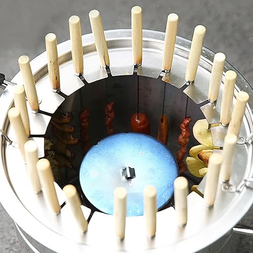 Miniatura 5 de 20-28 Máquina de parrilla de kebab sin humo, horno asador vertical, 5-6 minutos de rápido b aking, aceite y carbono separados, para interiores y