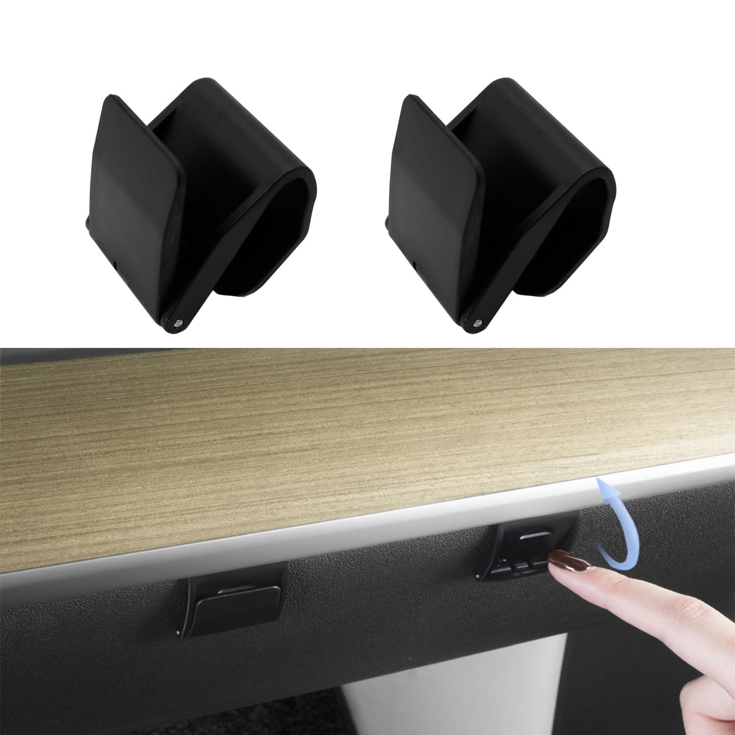 2 Packs Foldable Glove Box Hook for Tesla Model 3/Y, 2 Pcs, Strong Holder Hanger, Vehicle Storage Luggage Organizer (for 2024 YRS Model 3)