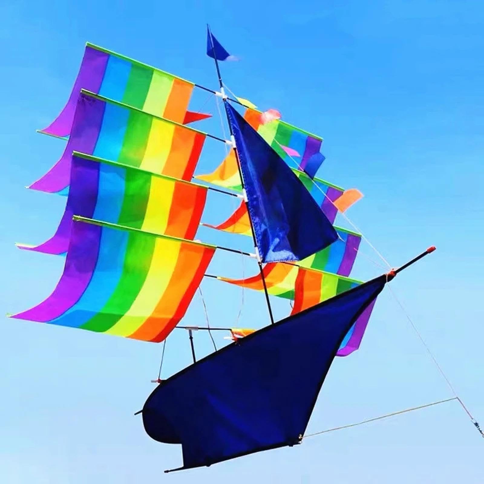Cometa de arcoíris 3D Colorida de Gran tamaño, Actividades al Aire Libre Que animan a los niños a experimentar la alegría y la Aventura, Cometa de