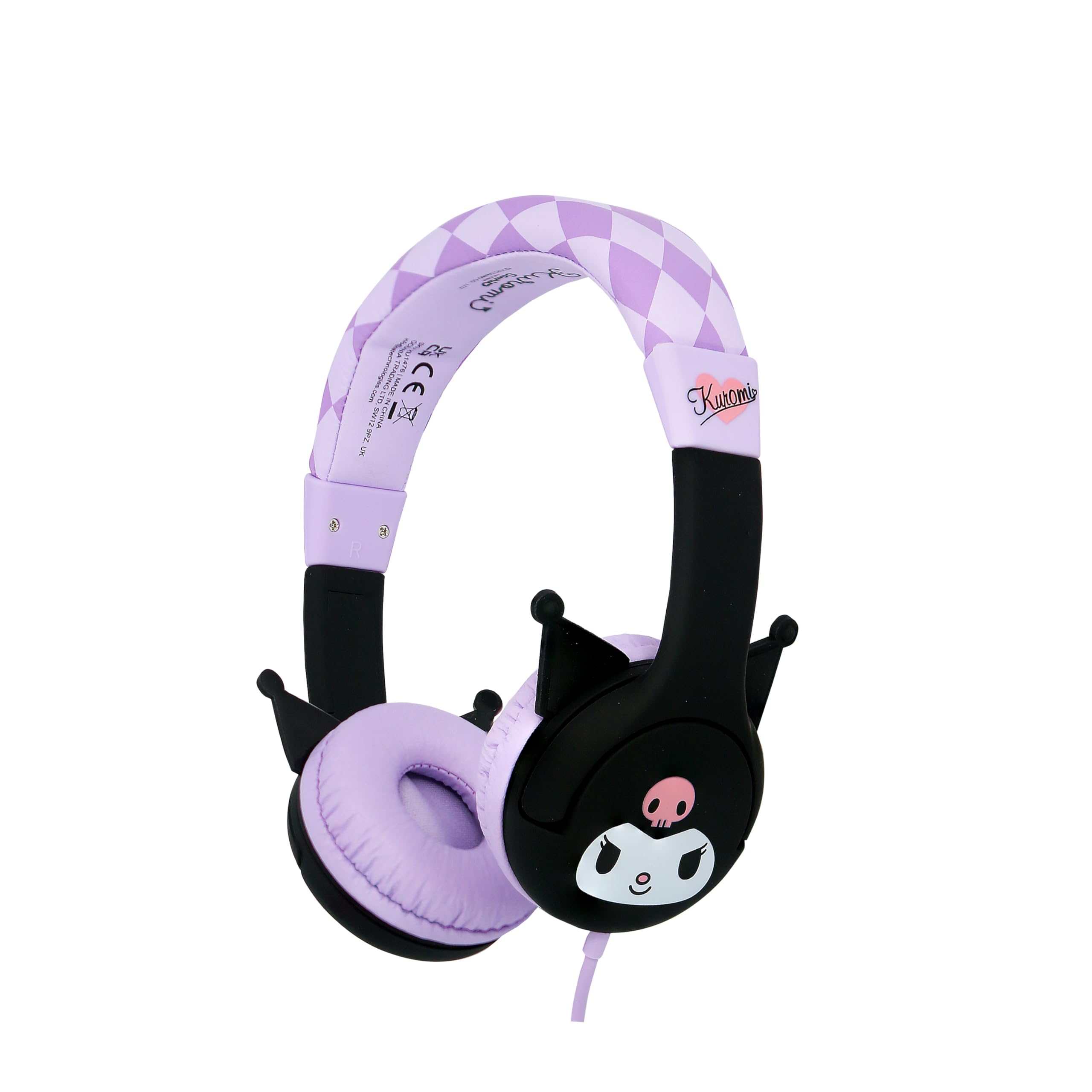 OTL Technologies Cuffie per bambini con cavo Kuromi LIMITATE in volume con licenza ufficiale Kuromi