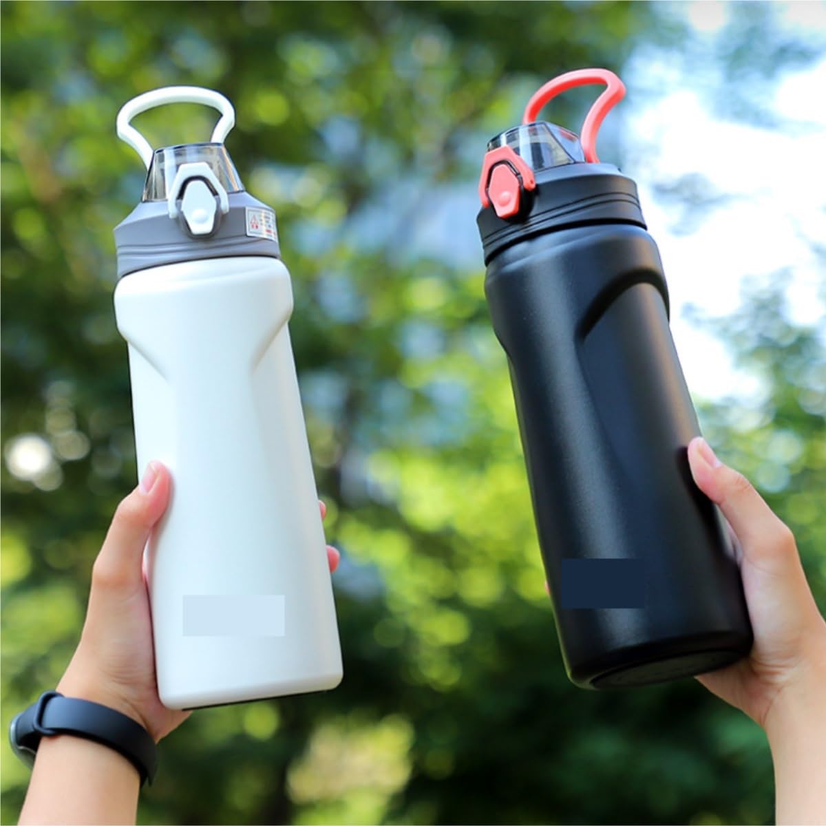 Borraccia Bottiglia d'Acqua Sportiva Portatile for Tazza Termica da Esterno di Grande capacità in Acciaio Inossidabile Water Bottle(Grün)