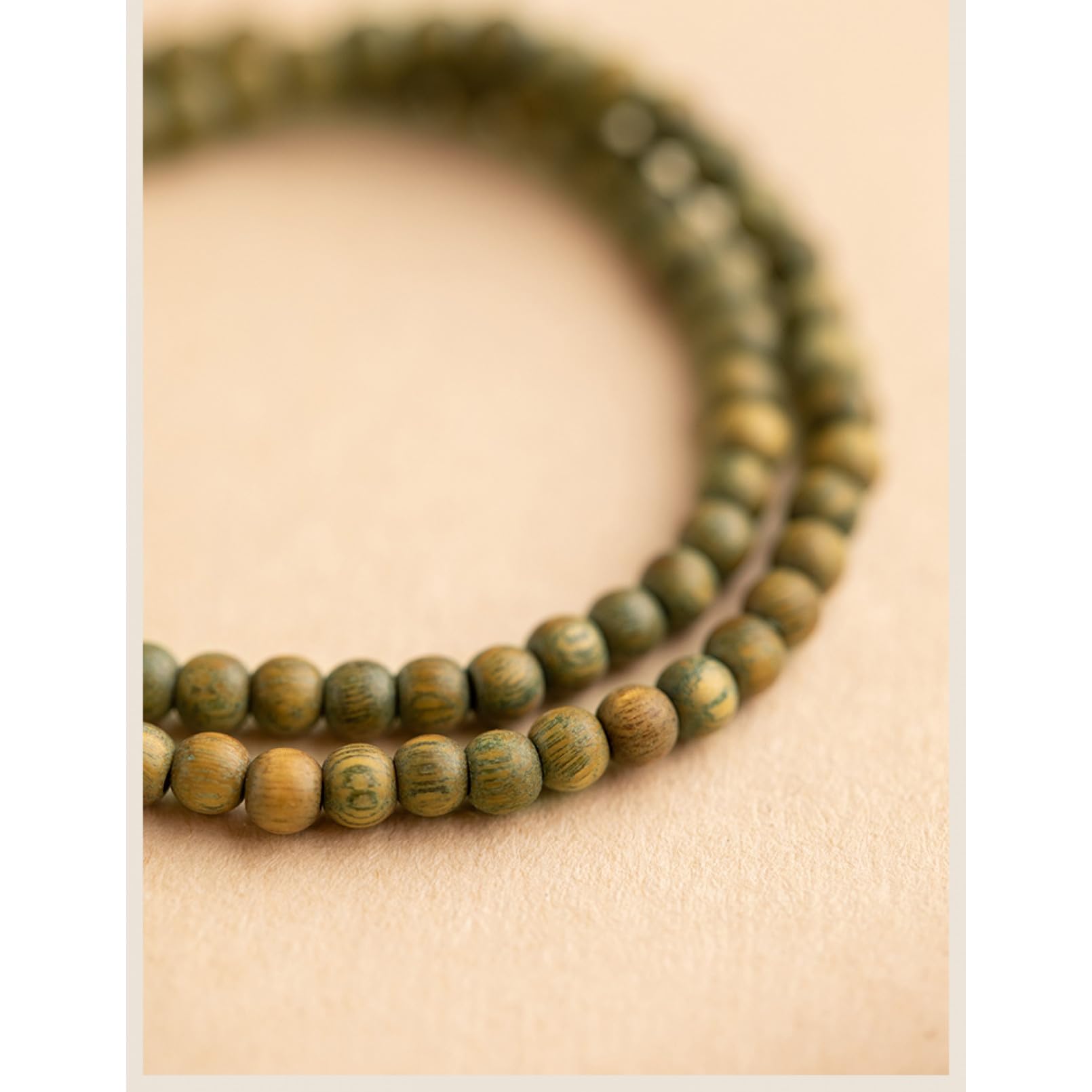 YEKIM Perlenarmband Liebhaber Grün Sandelholz Armband Sandelholz Armband Herren Damen Armband