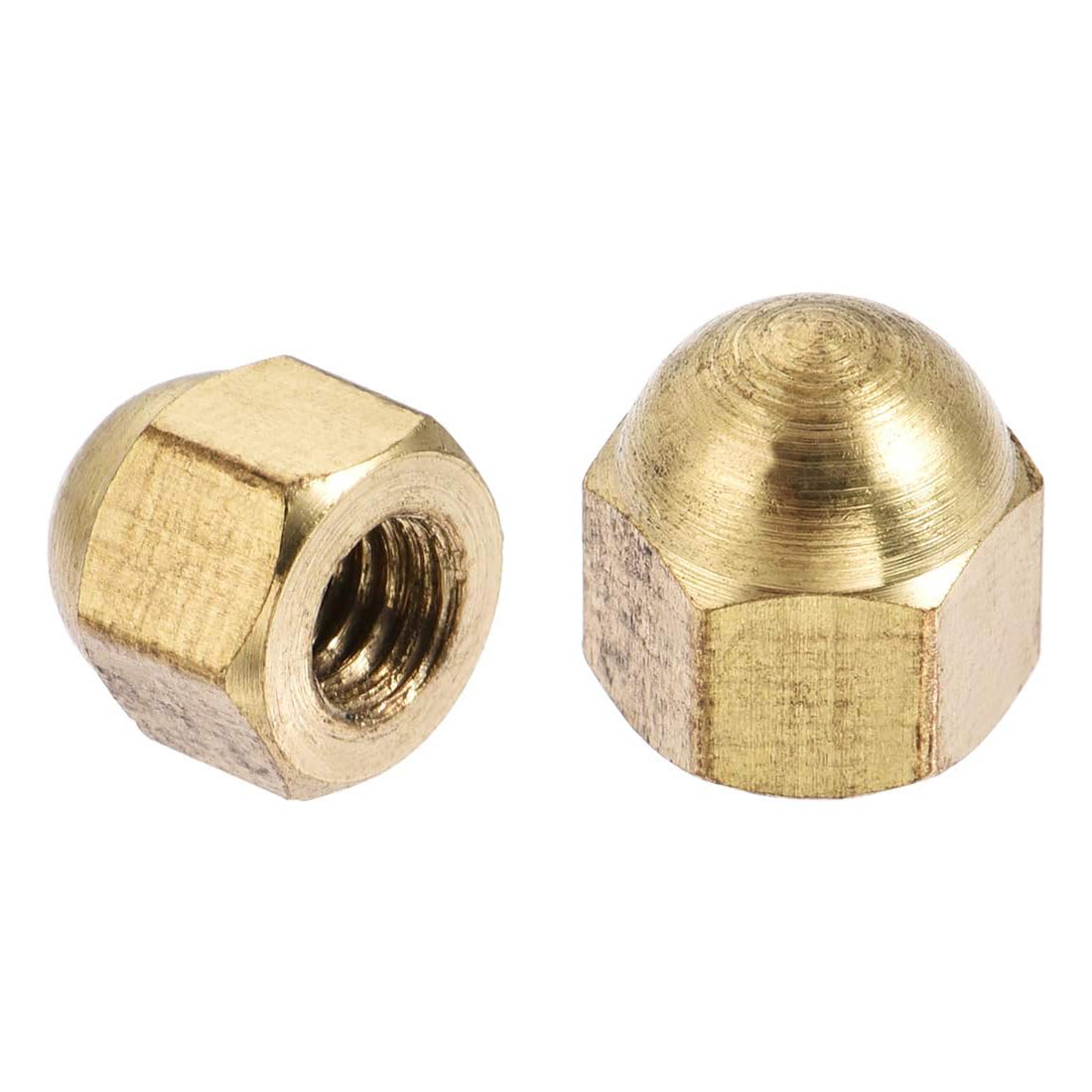 TA-VIGOR M4 Acorn Hex Cap Nuts, M4 Dome Nuts, Brass Acorn Cap Nut for Screws Bolts, Brass Hexagon Nut 20Pcs