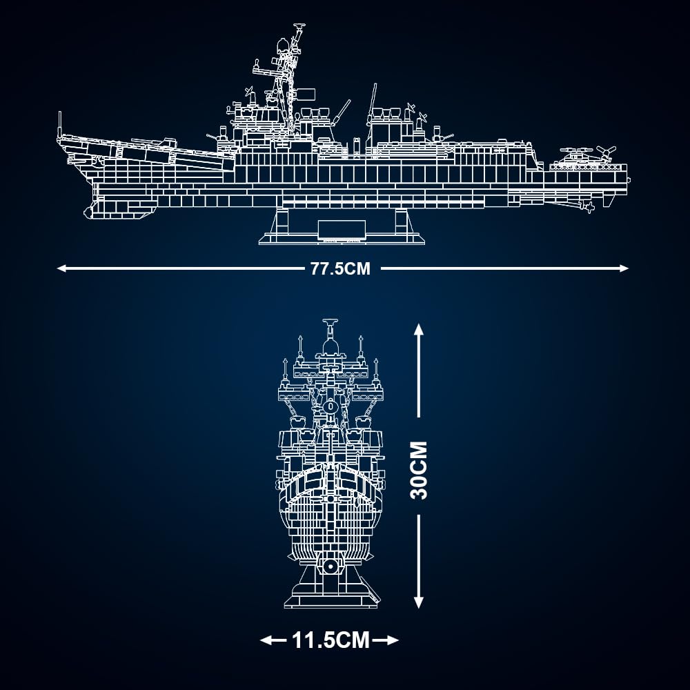 MISINI M7021 Arleigh Burke-Class - Juego de bloques de sujeción para destructores de 3601 piezas, modelo de buque de guerra USN, gran MOC para edificios de acorazados, juguetes de construcción de