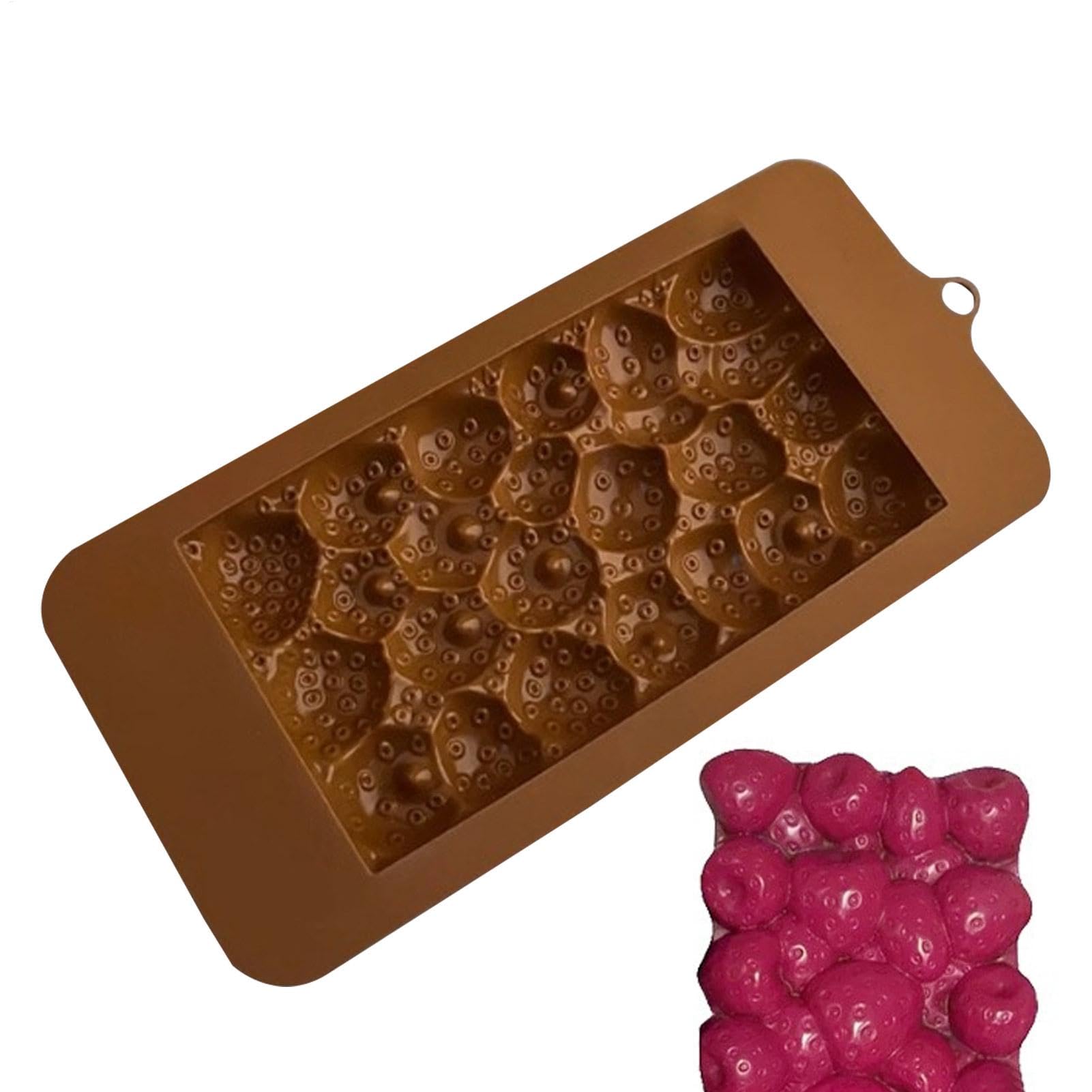 Stampo in silicone con forma di fragola per cioccolatini Silicone Morbido | Stampo Fondente Silicone Per Cioccolatini, Gelatine E Budini