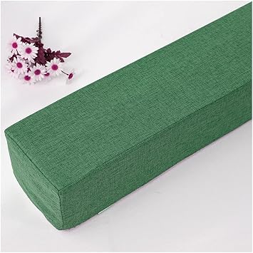 Rectangle Bed Bridge Wall Mattress Gap Filler Soft Headboard Pillow Bed Gap Filler Portable Bedside Protection Cushion Headboard Gap Filled Headboards Cushion Color Green, Size 10X10X5X100cm