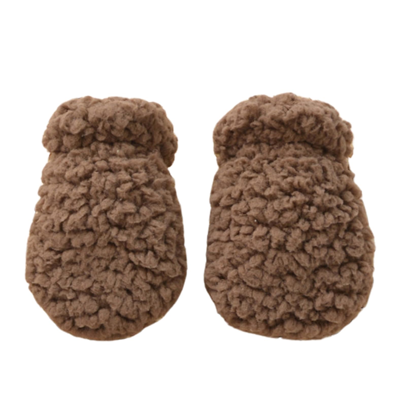 Kobeleen Men's Coffee Warm Winter Mittens For Newborns Infant Anti Scratch Gloves Stylish Winter Mittens For Babies Essential For Cold Weather