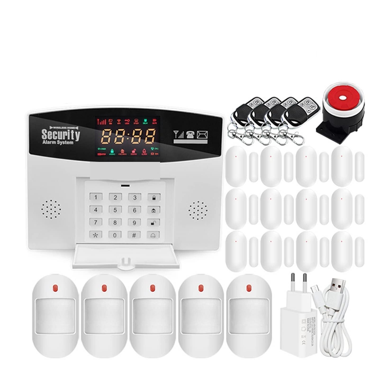 Tuya WiFi GSM Système d'alarme à la Maison Alarme DE SÉCURITÉ Alarme TUYASMART/Smart Life Appliquer Compatibles(Brand E)