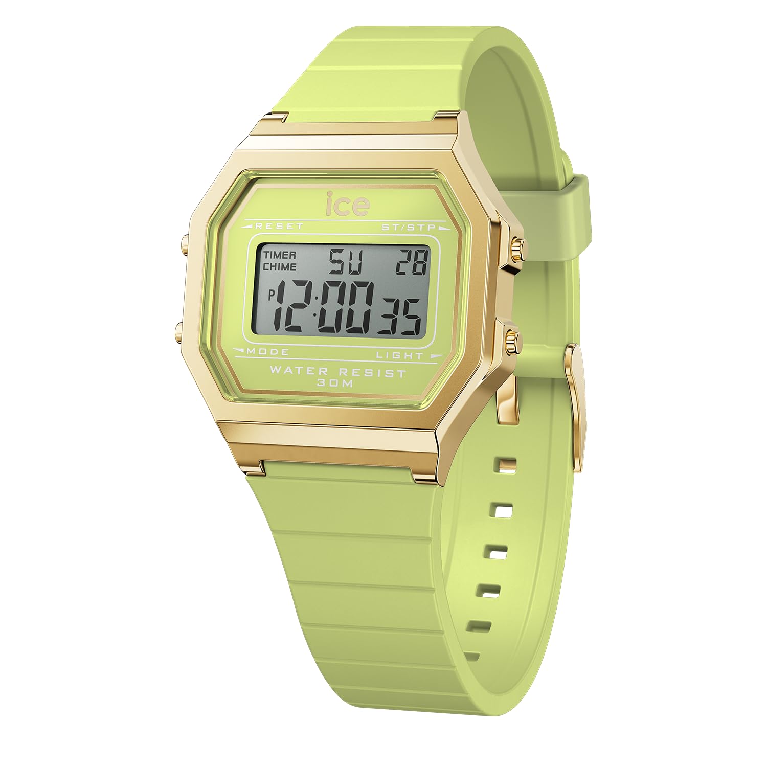 ICE-WATCH - ICE Digit Retro Daiquiri Green - Women's Wristwatch with Plastic Strap - 022059 (Small)