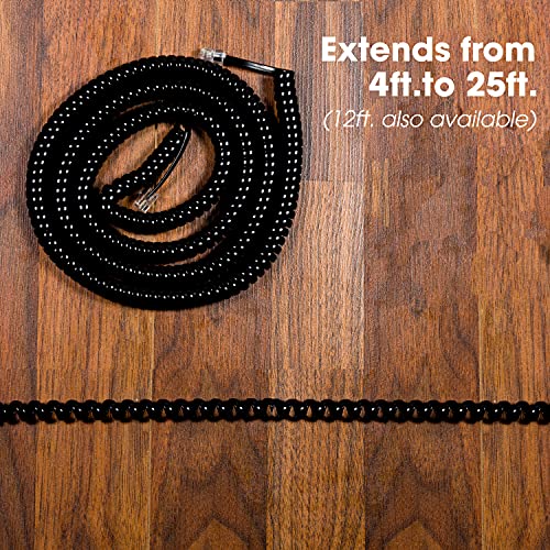 image for Power Gear Coiled Telephone Cord, 4 Feet Coiled, 25 Feet Uncoiled, Pho