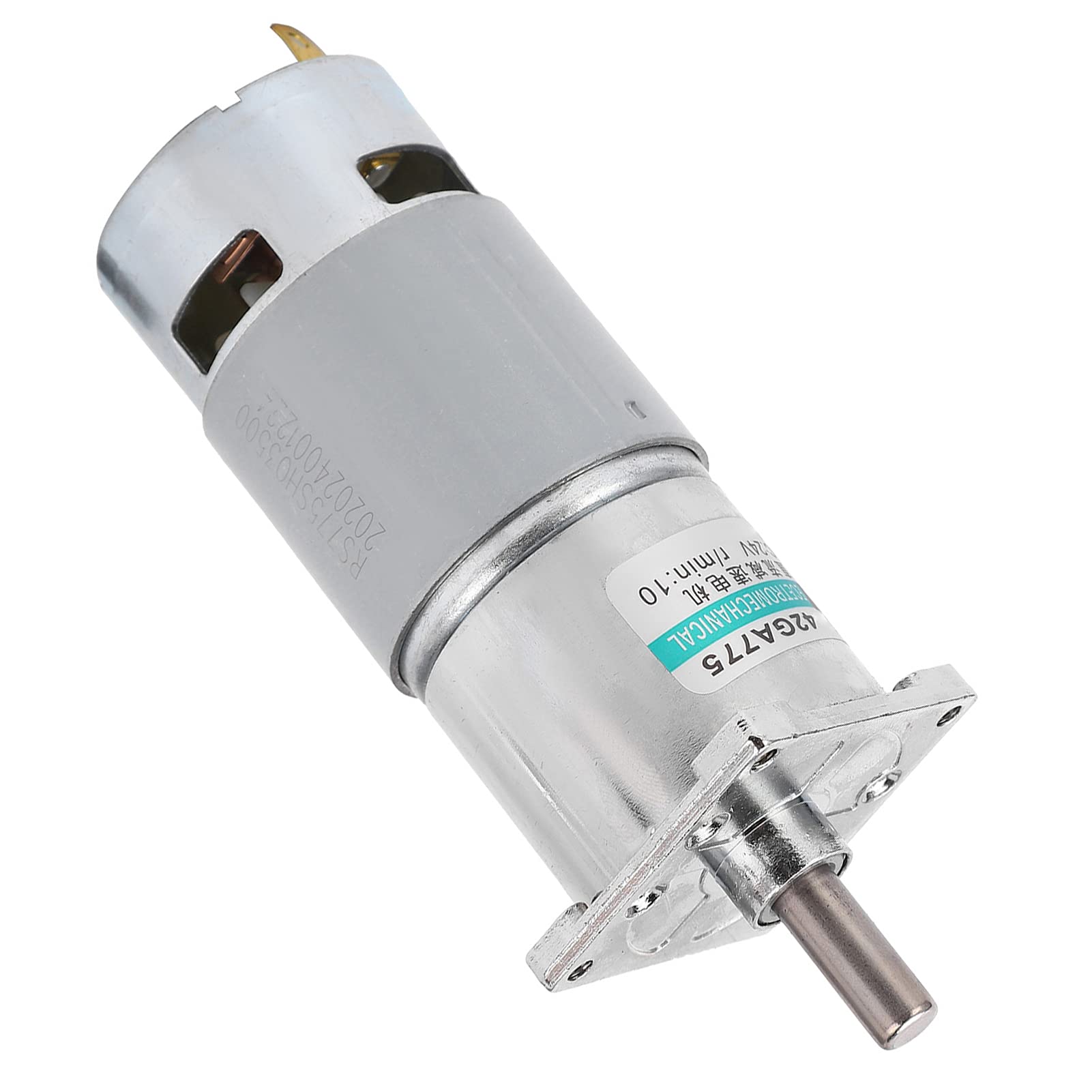 Cocoarm DC-Getriebemotor, Kupfer-Geschwindigkeitsreduzierungsmotor, 24 V, 50 U/min Im Uhrzeigersinn, CCW-Geschwindigkeit, Alle Metallgetriebe, Hohe Geräuscharmut, für Intelligente Türschlösser, (50