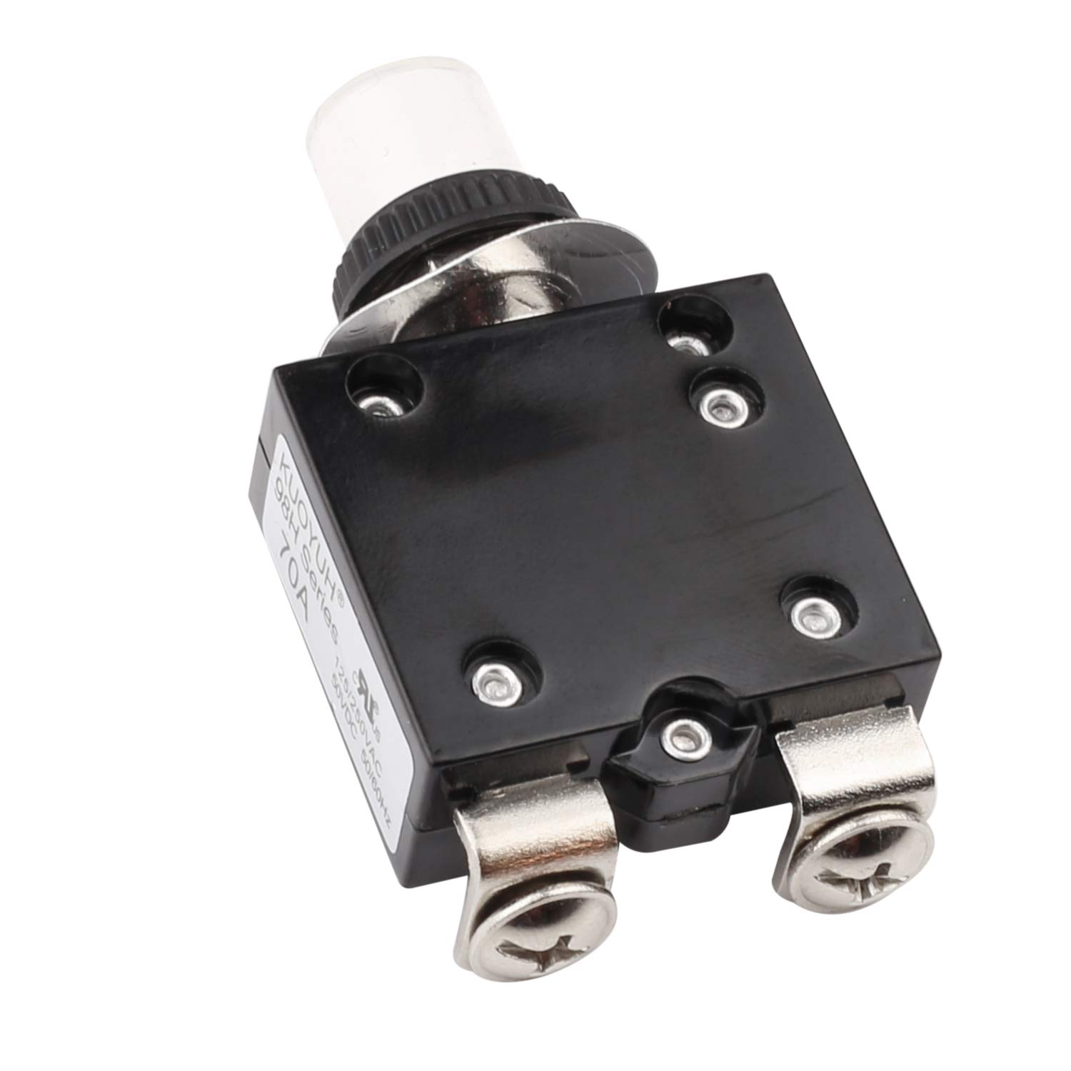 DIYhz Thermal Circuit Breaker,98 Series 70A 125/250VAC 32VDC Bottom