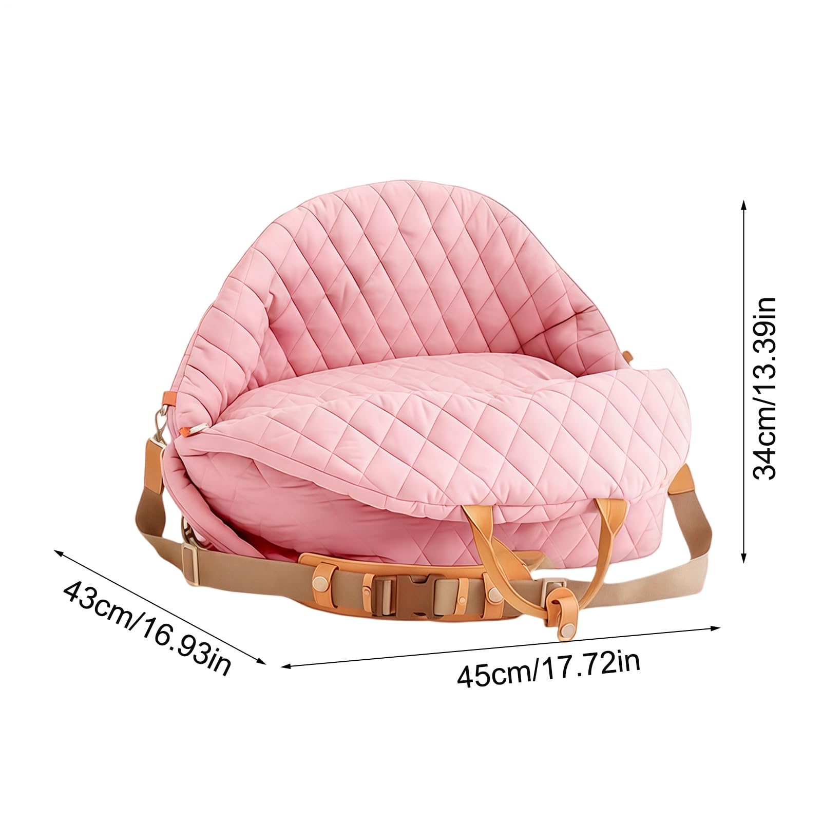Asiento Canino Con asas, correa ajustable, cama impermeable | Asiento para mascotas y transportín Para camión, SUV, autocaravana, delantero/trasero, viaje, camping, cachorro pequeño,