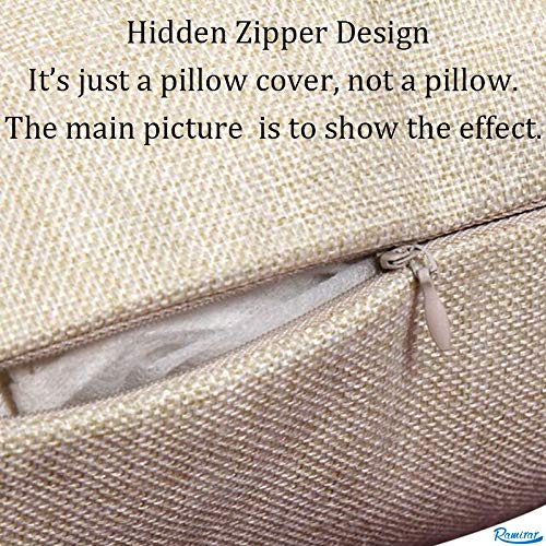 Ramirar Watercolor Yellow Sunflowers Blue Flowers Summer Decorative Lumbar Throw Pillow Cover Case Home Living Room Bed Sofa Car Cotton Linen Rectangular 12 X 20 Inches #TOP3