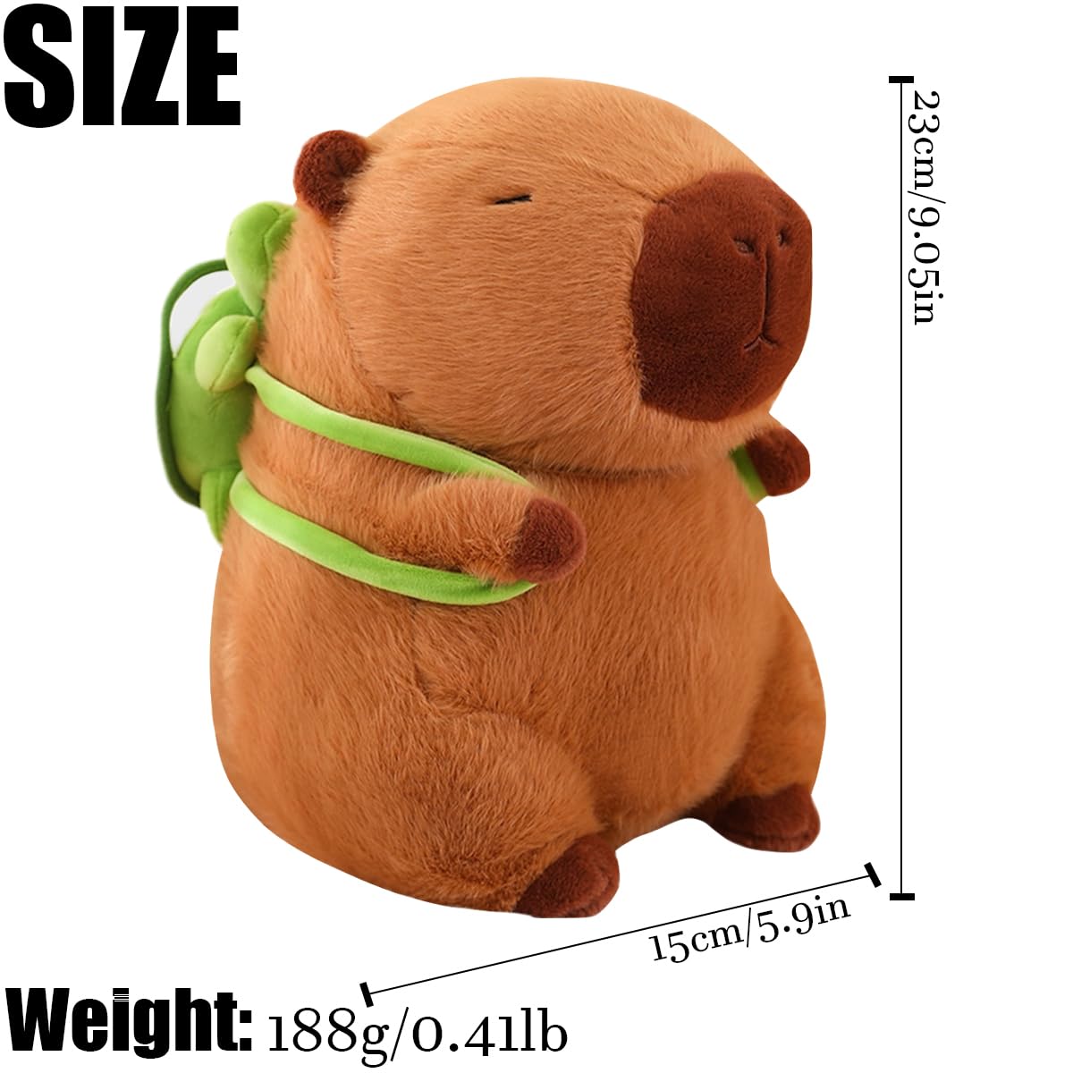 WESOPAN Capybara Plush Toy, Cute Stuffed Animals Kawaii Capibara Plush Pillow Christmas Birthday Easter Valentine's Day Gift for Kids Boys Girls (9