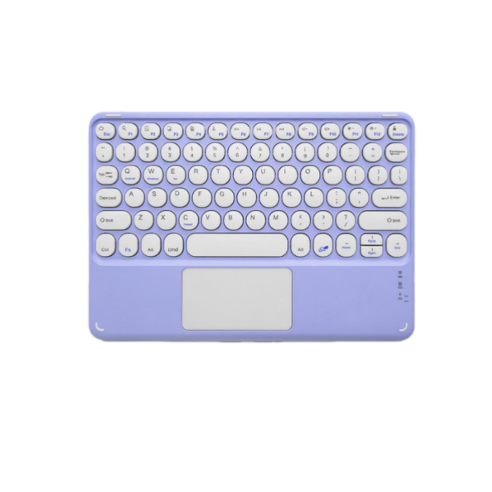 Tastiera wireless Bluetooth, 10 pollici, tastiera portatile ricaricabile con touchpad ultrasottile tastiera Bluetooth per iOS/Android/Windows Tablet, computer e telefono universale (viola)