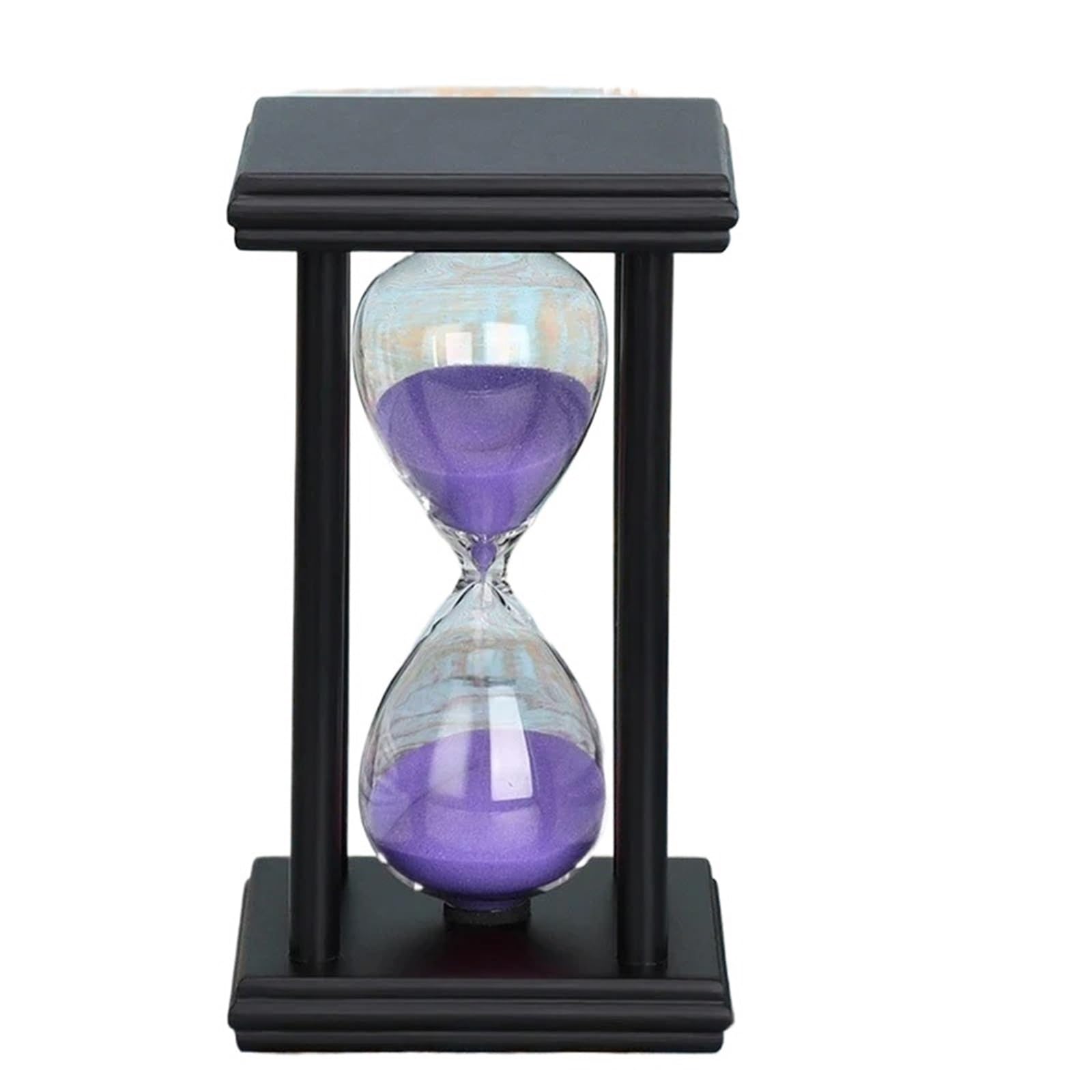 Hölzerne Sanduhr, Moderne, Küchentimer, Heimdekoration, Büro-Ornamente Für Home Office Deko(Purple,30min)