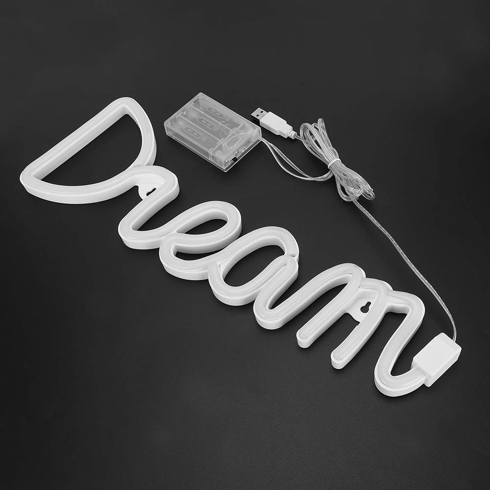 Insegna innovativa Unica a Forma di Sogno LED Neon Wall Sign Doppia Alimentazione a Parete, Luce a LED, luci Decorative da Parete per pareti per Feste per Bambini