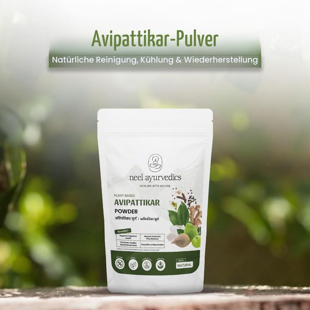 Avipattikar Churna 250g – Ayurveda Verdauungspulver für Magen-Darm-Gesundheit mit Nelken, Kardamom, Vidanga, Haritaki, Pippali. Natürliches Kräuterpulver für Magenwohl & Darmgesundheit