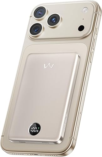 Miniatura 8 de iWALK Cargador portátil magnético, banco de energía magnético de 15 W con certificación Qi2 con pantalla LED, carga rápida PD de 30 W, batería de