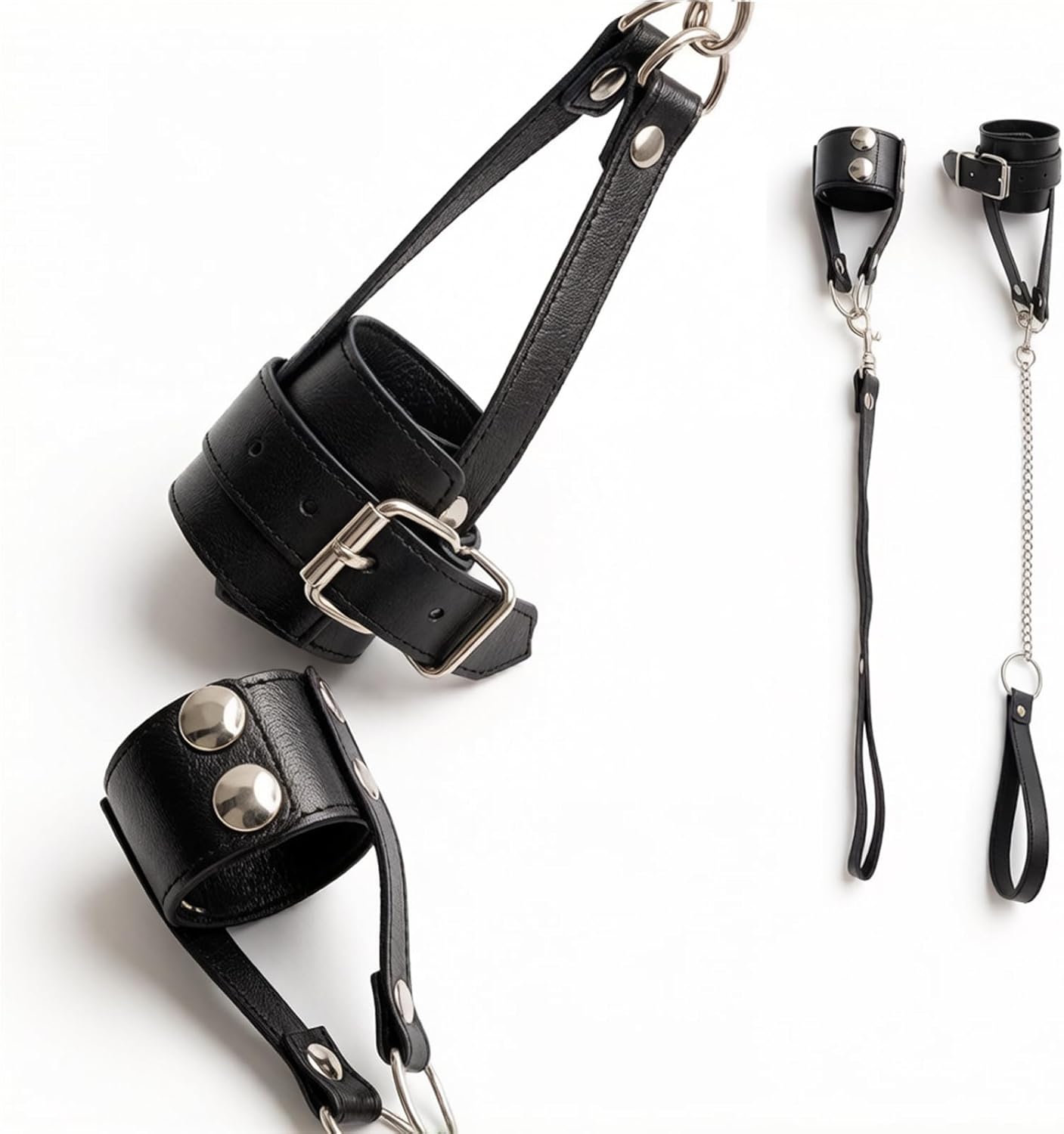 Ball Clamps Testicle Cock and Ball Torture Mens Testicle Restraints Testicle Crusher CBT Leather Cock Ring for Mens Testicle Toys Cock Strap Chastity Cage Strap Male Bondage BDSM Men Penis Stretching