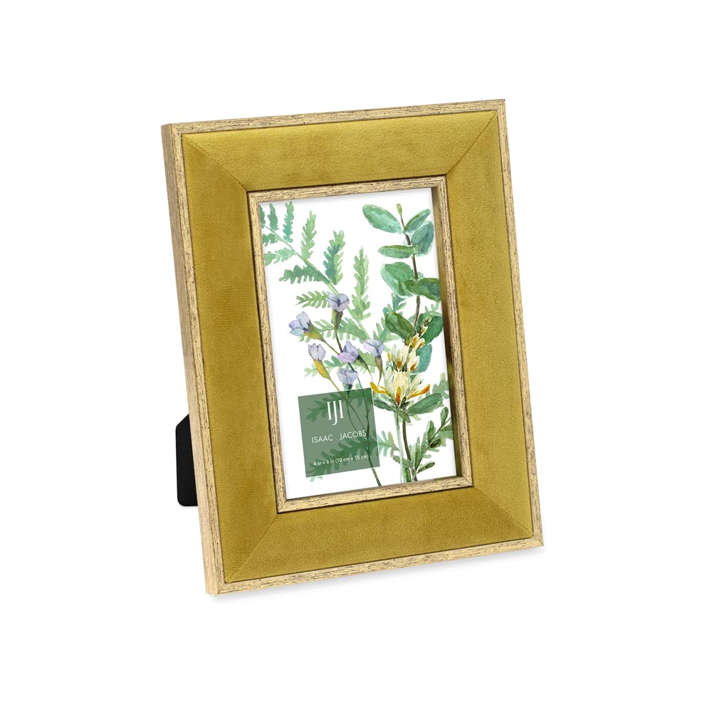 Amazon.com - Isaac Jacobs 4x6 Mustard Velvet Picture Frame with