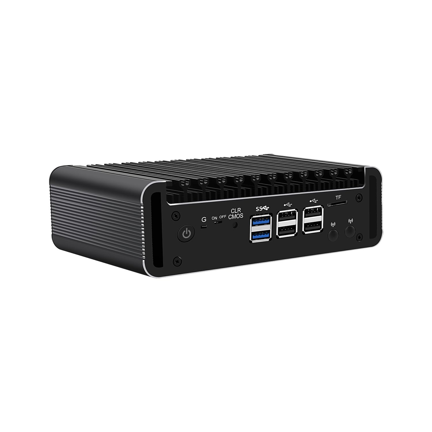 HUNSN Micro Firewall Appliance, Mini PC, PFSense, Mikrotik, OPNsense, VPN, Router PC, Twin Lake 13th Gen N150, RJ36, GPIO, HDMI, DP, 4 x 2.5GbE LAN, 8 x USB, 0 RAM, 0 Storage, Barebone No System