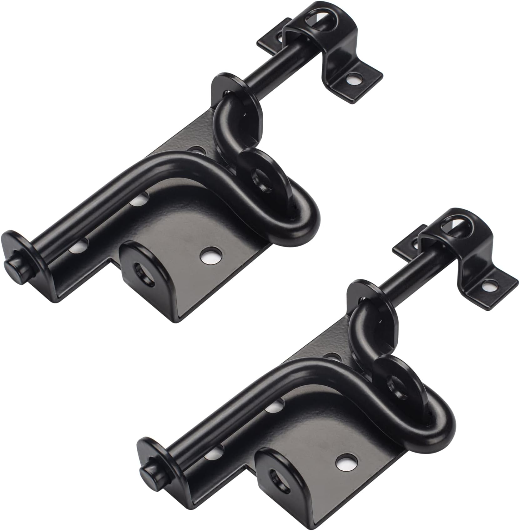 HILLMASTER Heavy Duty Slide Bolt Gate Latch with Padlock Hole, Sliding Bolt Gate Lock Door Latches Hardware for Wooden Fences Barn Doors, 2 Pack