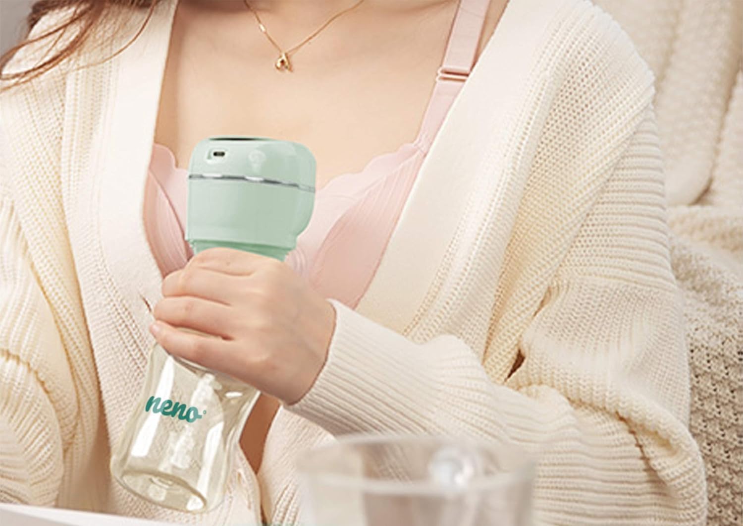 Neno Uno tiralatte elettrico portatile – pompa del latte senza fili – pompaggio del latte materno con pompa elettrica – con 2 sacchetti del latte e tettarella – 6 modalità & 9 livelli – senza BPA