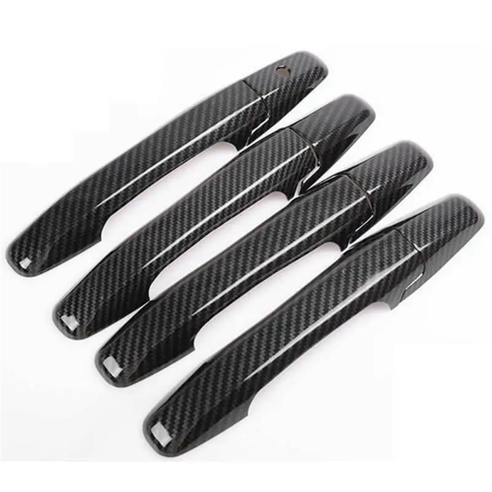 SLIMES 1 Set Carbon Fiber Style Car Exterior Door Handle Grab Frame Cover Trim for Civic FD 2006-2011 Styling Protection