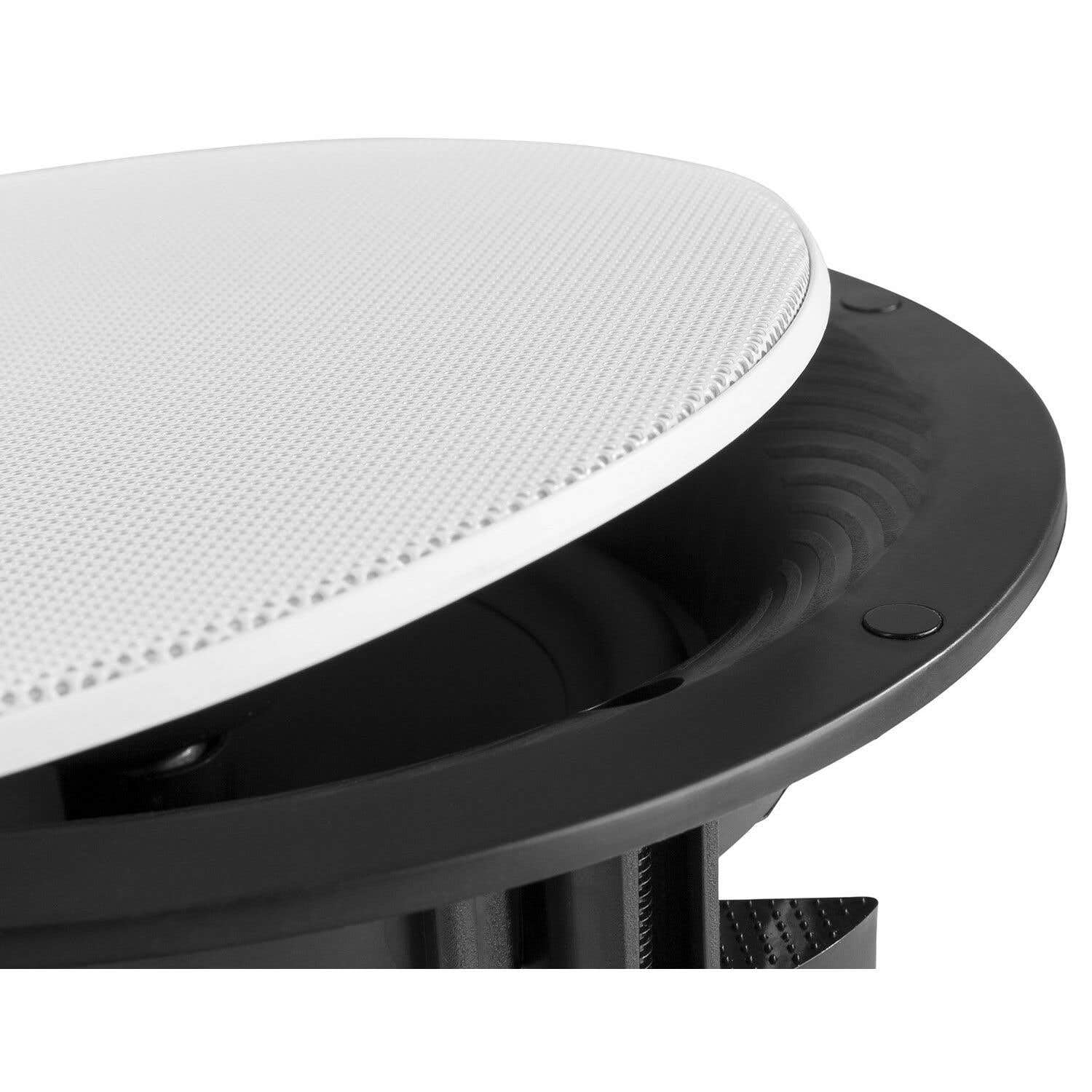 Power Dynamics FCS6 - Haut-Parleur de Plafond, Livré à l'Unité, 6,25" 100 V/8 Ohms, Design Élégant, Couleur Blanc, 242 x 242 x 100 mm