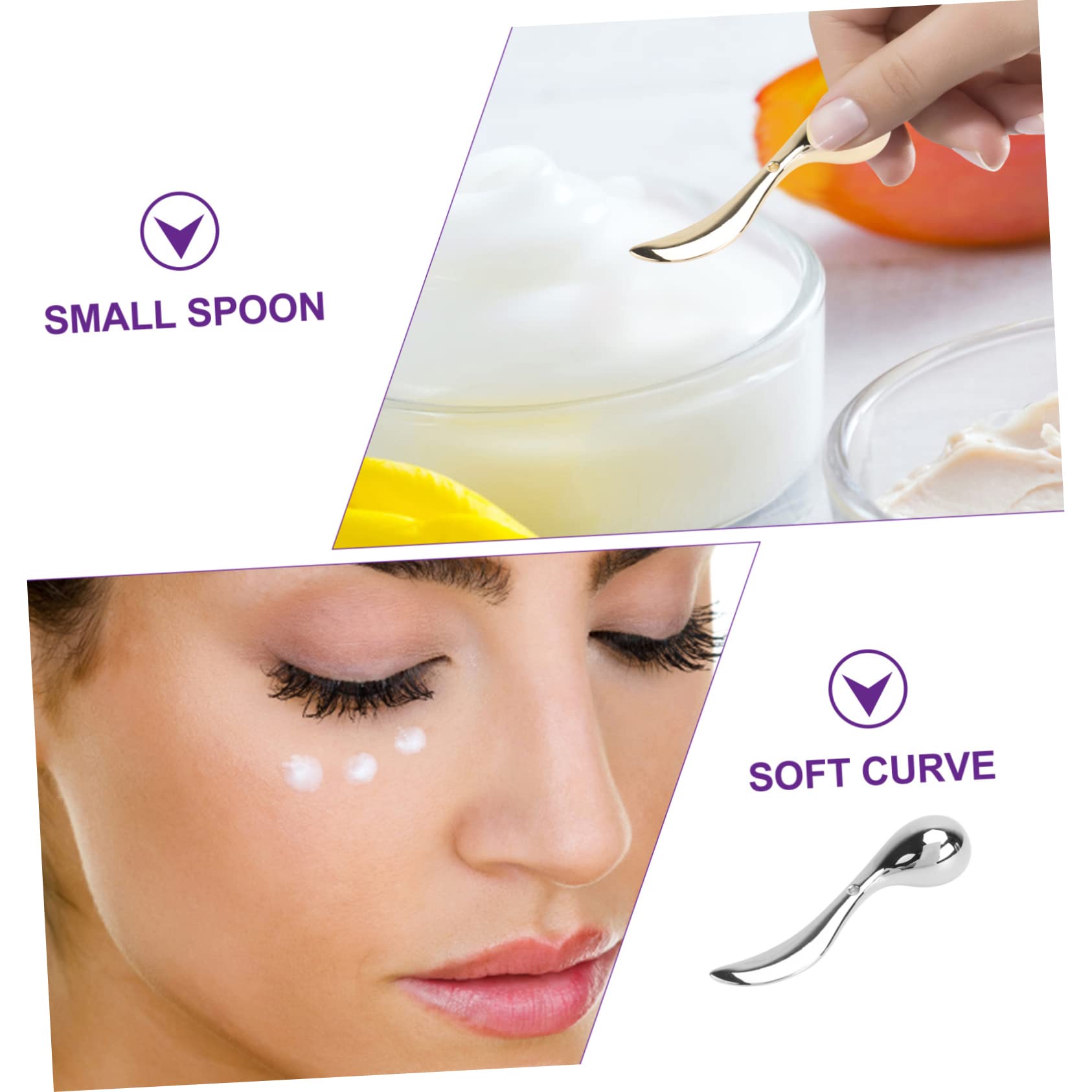 Healvian 10pezzi Cucchiai Mini Per Crema Viso Di Strumenti Cosmetici Per Applicazione Di Lozioni Sieri Per Massaggi Viso Facile Da Trasportare e Utilizzare