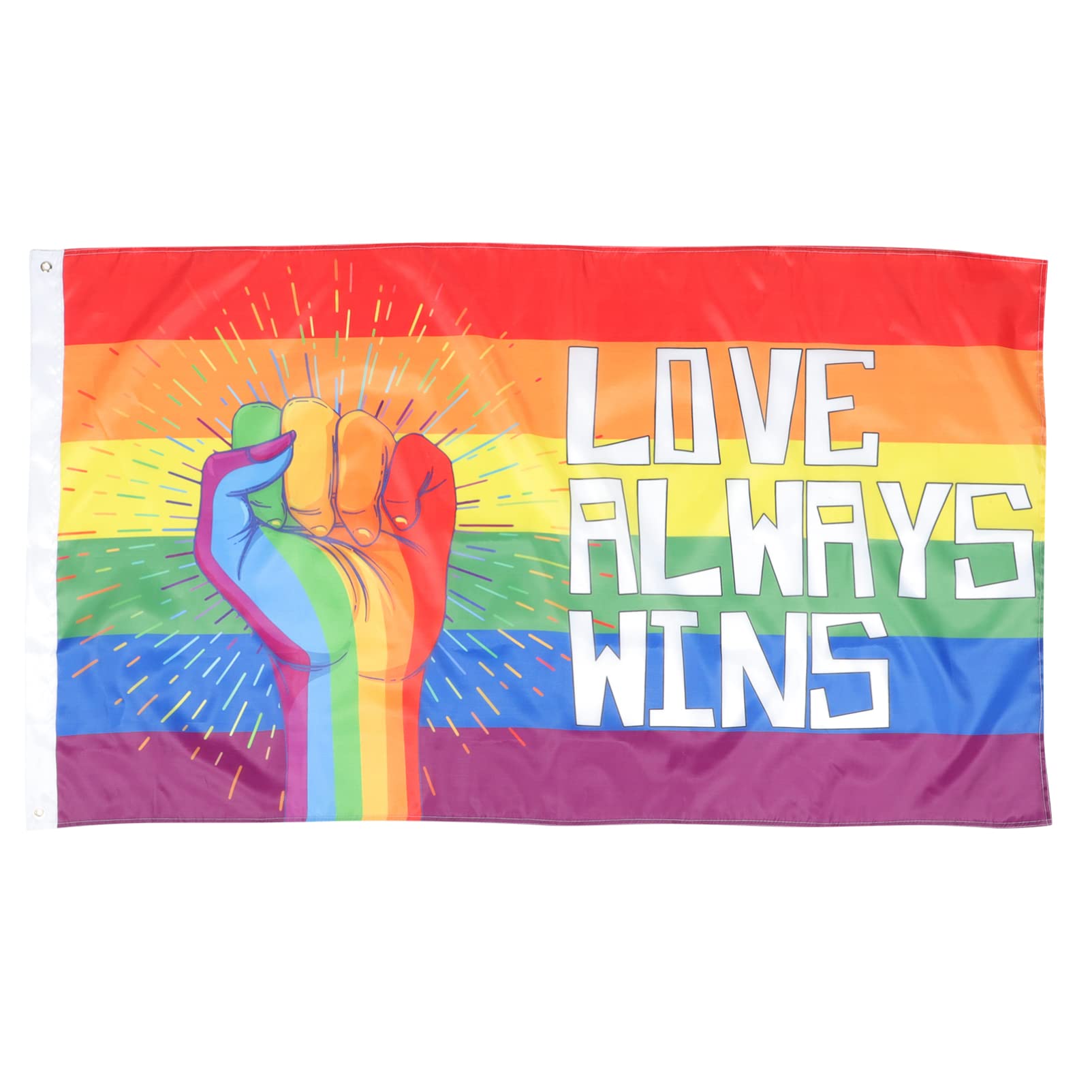 Yardwe Banner Progress Pride Flag Windsock Hanging Decor Outdoor Pride Flags Wins Symbol Wins Garden Flag Rainbow Gay Flag Rainbow Garden Fabric Color Protection