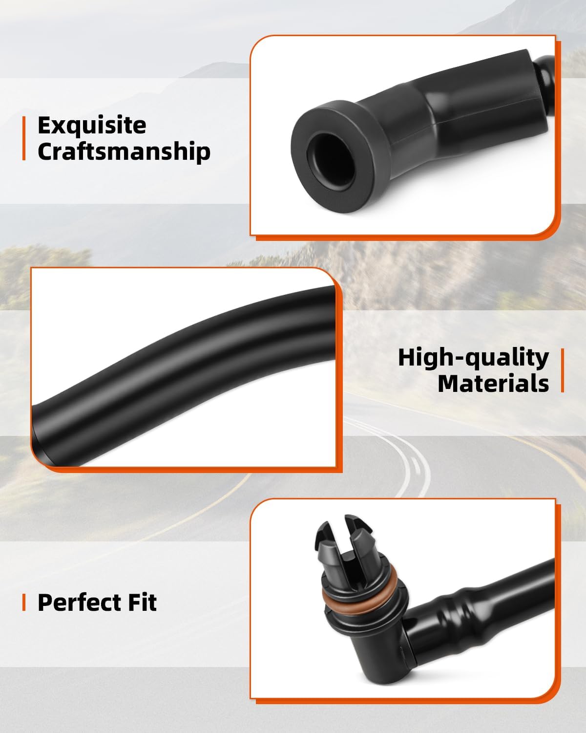 12607406 Positive Crankcase Ventilation (PCV) Tube Fit for Cadillac Escalade Fit for Chevrolet Avalanche Silverado Suburban Tahoe Fit for GMC Sierra Yukon Fit for Hummer H2 2007 2008, 19435539