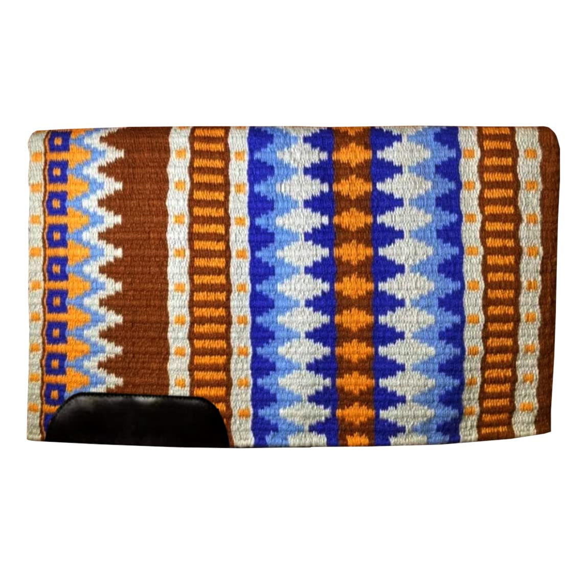 Manta Western Saddle Pad Show Ranch Pad personalizada hecha a mano de lana de Nueva Zelanda de gran tamaño 34 x 42 pulgadas ME-WSP-201
