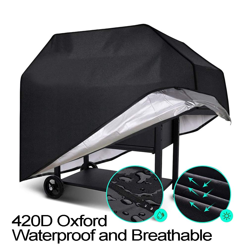 STTC Funda para Barbacoa, Impermeable Resistente al Desgarro 210D Oxford Cubierta para Barbacoa Anti-Viento/UV a Prueba de Polvo con Bolsa de Almacenamiento,145x61x117cm