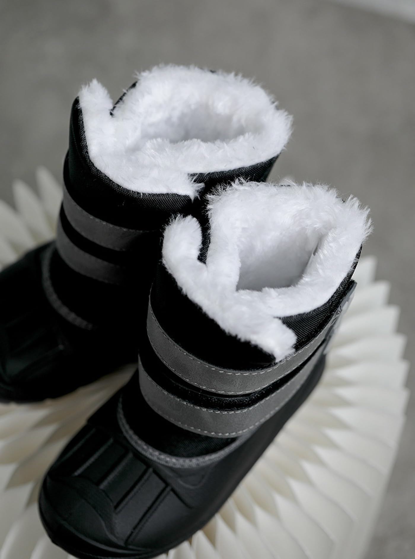 Pangolin Botas de Nieve para Niños y Niñas, Doble Cierre de Velcro, Interior Cálido con Pelo Sintético,Suela Antideslizante, Botas de Invierno para Nieve Lluvia Colegio y Outdoor