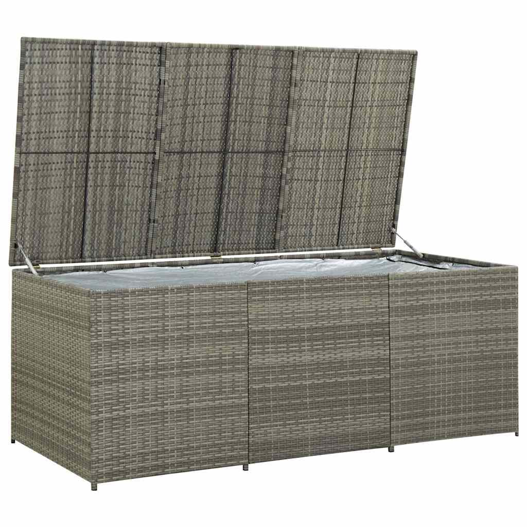 Générique Boîte de Rangement de Jardin résine tressée 180x90x70 cm Gris, Meubles, Mobilier de Jardin, Coffres de Jardin, Gris, (Poids 25.8KG)